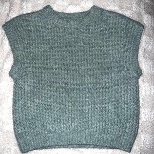 ASOS Sleeveless Knit Sweater Vest in Sage Green
